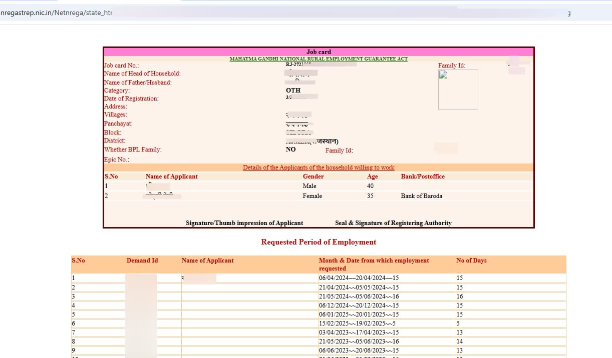 nrega ka job card kaise check kare