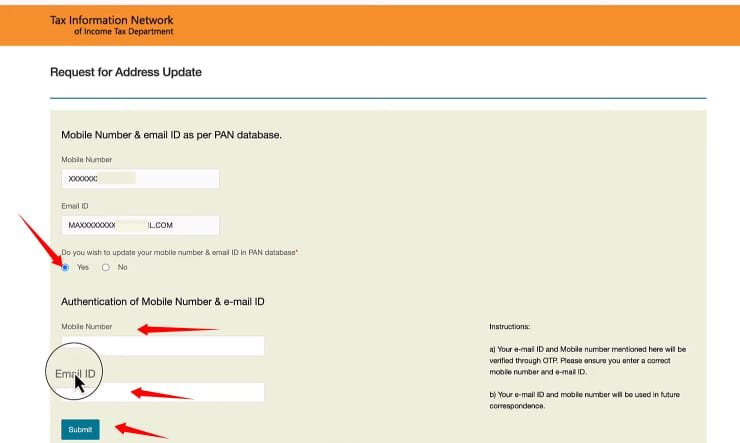 mobile se online pan card me phone number change kaise kare