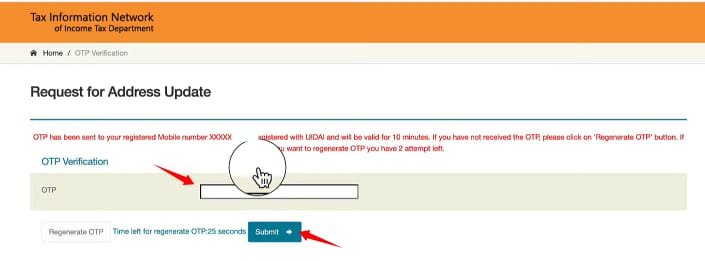 nsdl pan card mobile number update